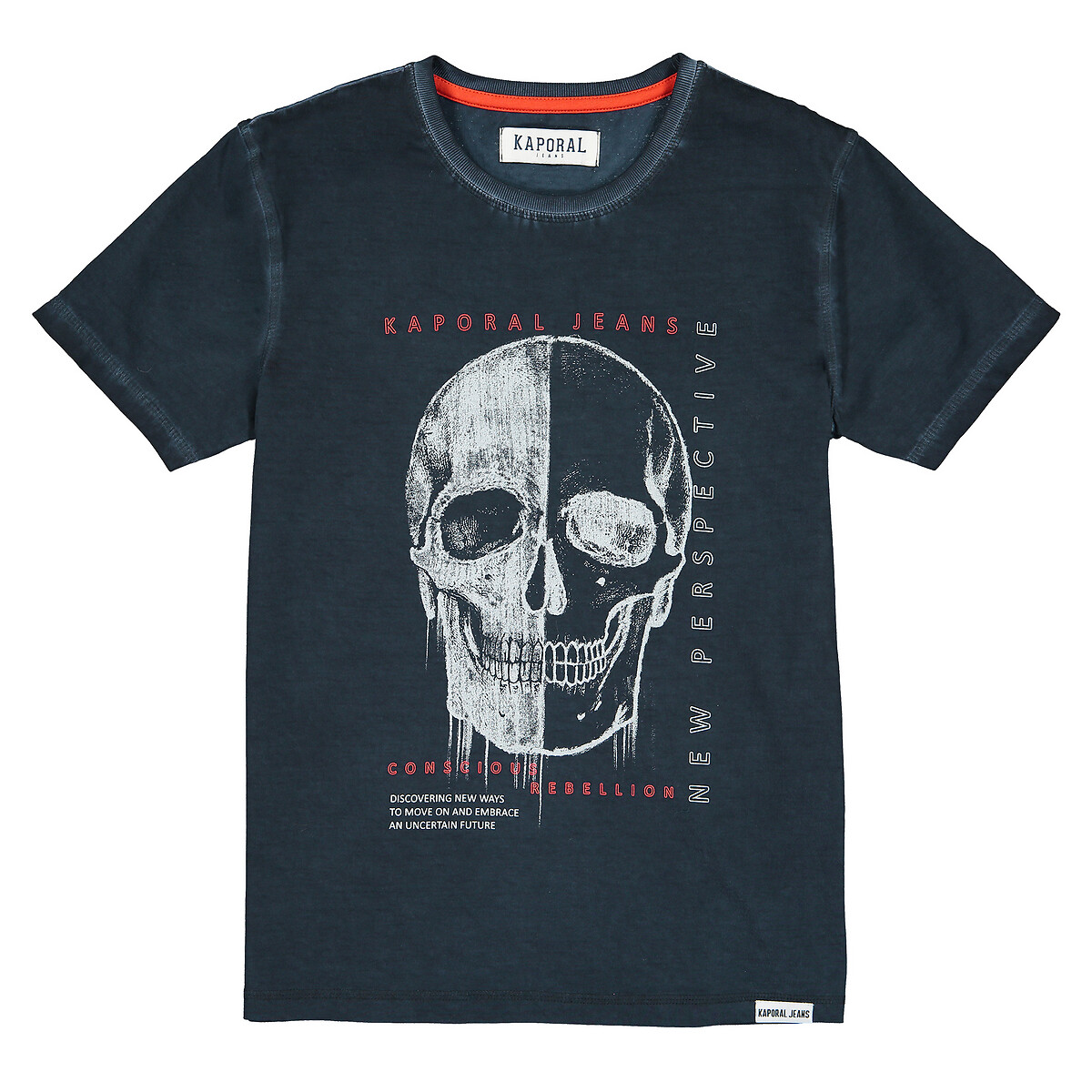 Printed Cotton T-Shirt with Short Sleeves, 10-16 Years