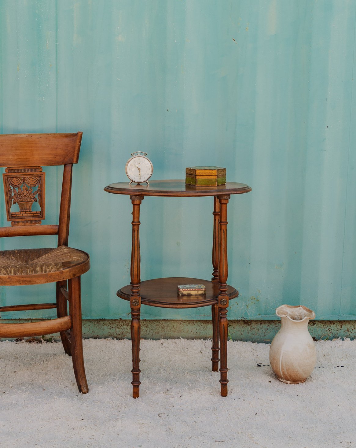 Table d'appoint en bois Francine N°1468 - Bon état, DEBONGOUT