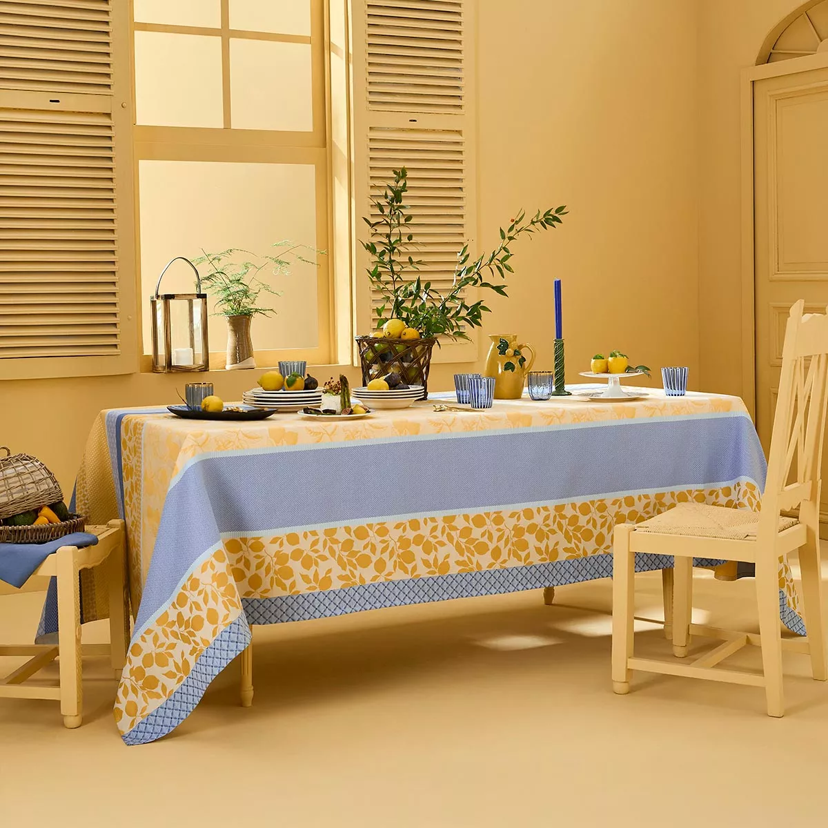 Nappe pur coton enduit MILLE CITRONS, GARNIER THIEBAUT