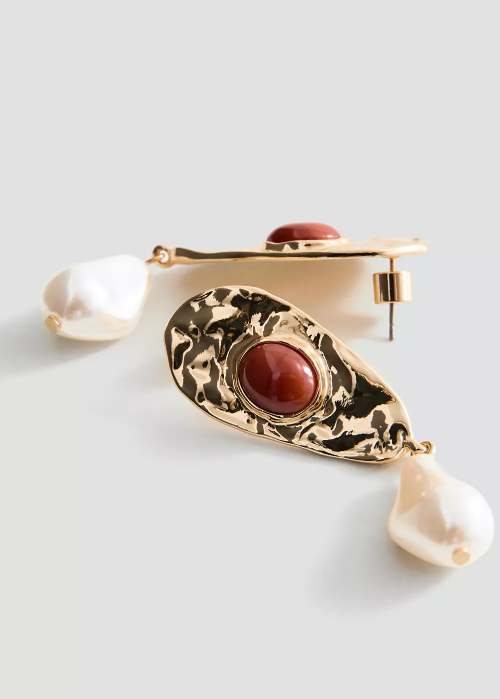 Boucles d'oreilles pendantes perles combinés, MANGO