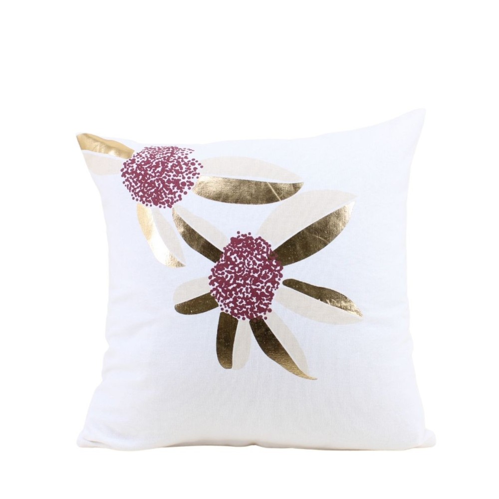 Coussin imprimé fleurs 40x40cm, ORNAMI