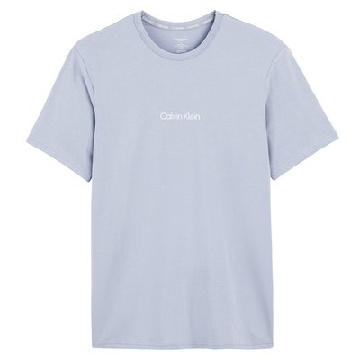 Centre Logo Print T-Shirt in Cotton Mix with Crew Neck CALVIN KLEIN UNDERWEAR