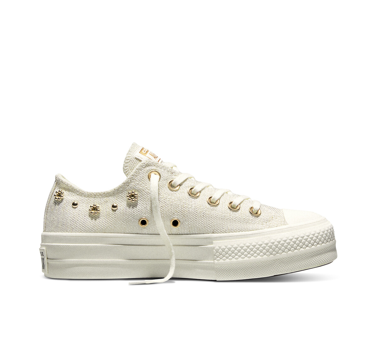 Converse Zapatillas CHUCK TAYLOR ALL STAR LIFT OX SHINY HEATHERED CANVAS STUDS — photo 2