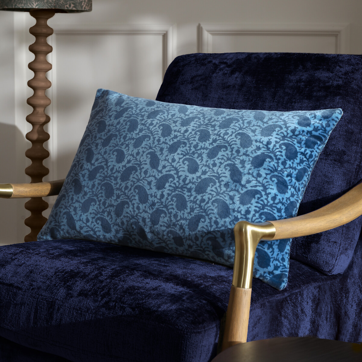 Boteh Printed Velvet Cushion, PAOLETTI