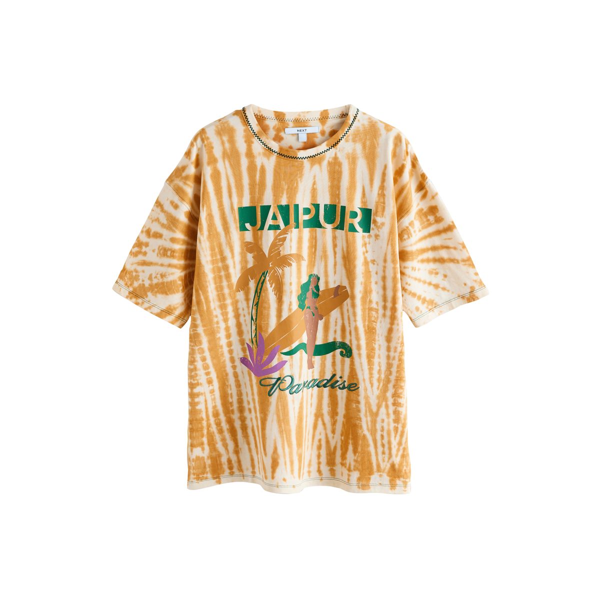 T-shirt ras du cou à motif tie-dye, NEXT