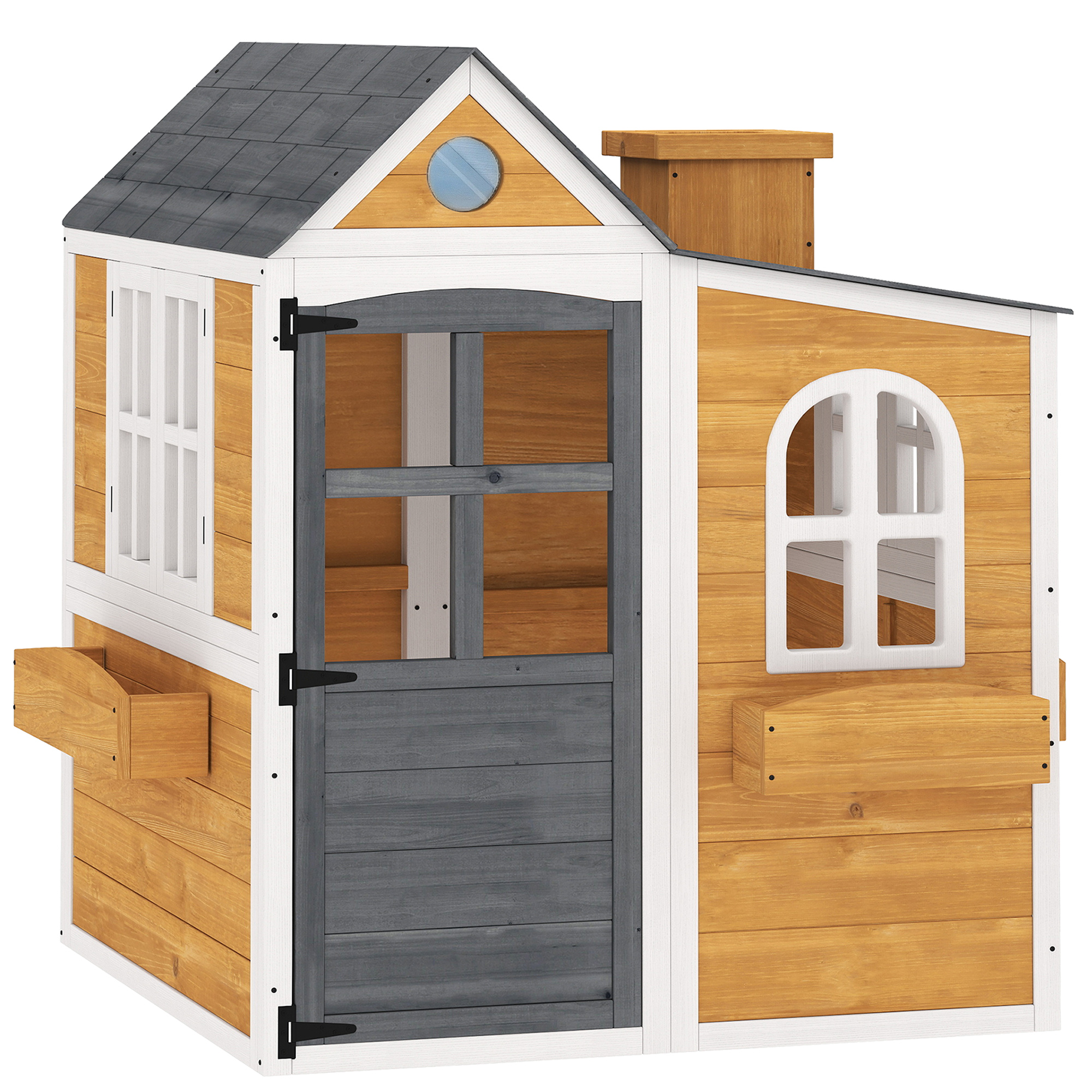 Maisonnette pour enfants Bois de sapin Jaune, AIYAPLAY