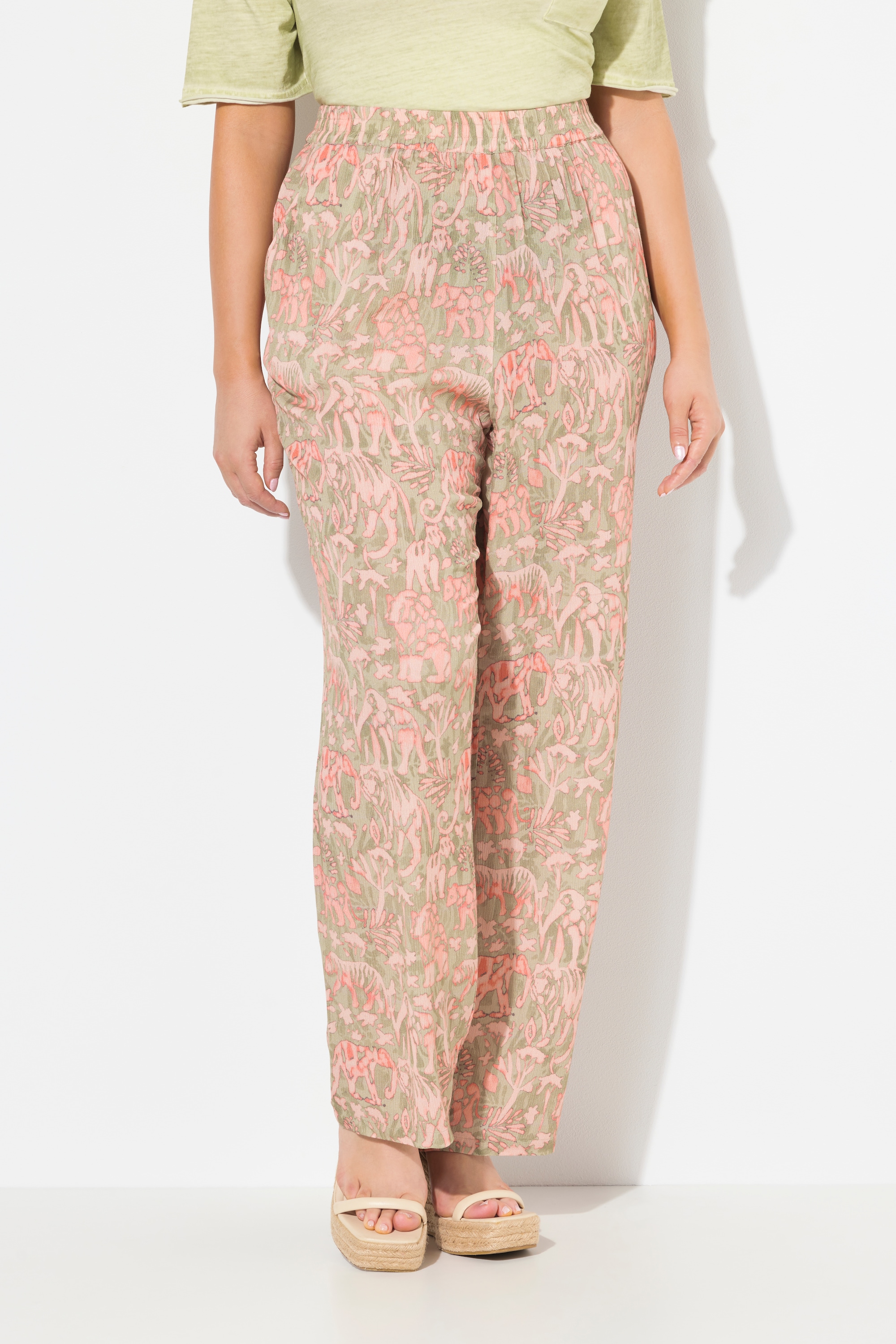Pantalon Rose à jambe large. Taille, ULLA POPKEN