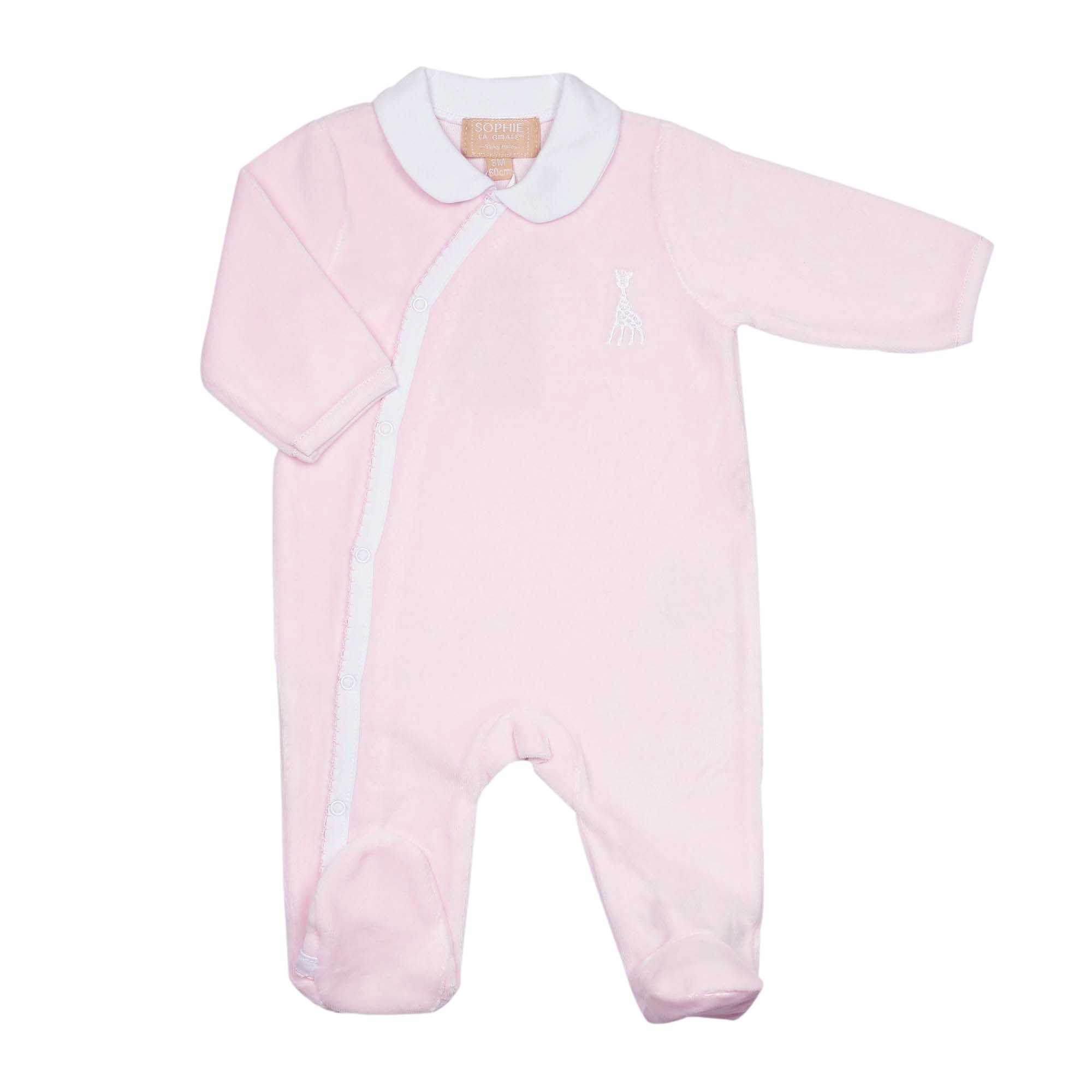 Pyjama naissance - Rose à ouverture croisée, TROIS KILOS SEPT