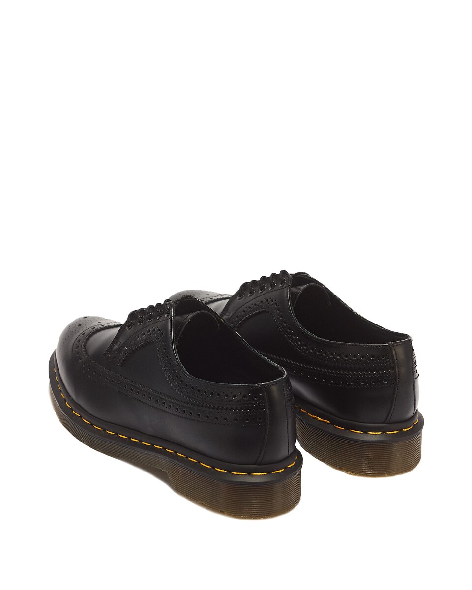 Dr. Martens 3989 Yellow Stitch Smooth Leather Brogue Black — foto 3