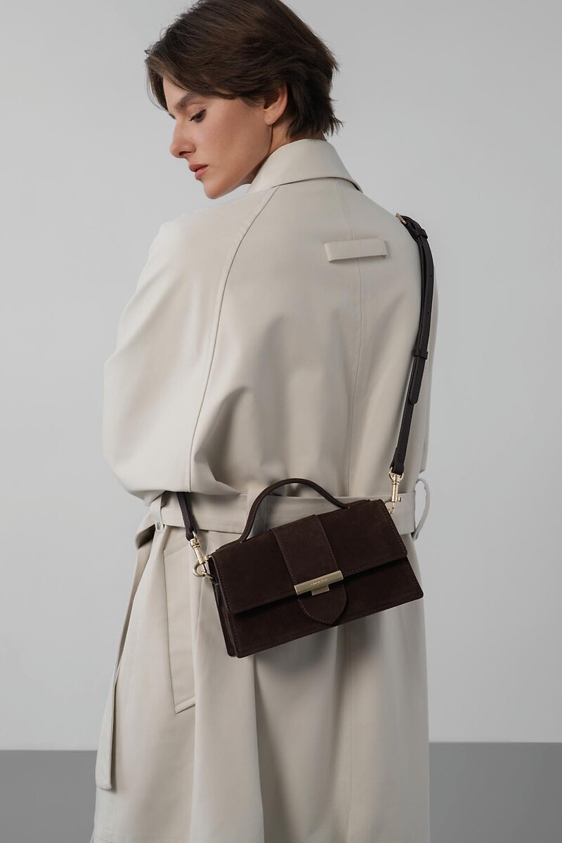 Sac à main en cuir suède, LANCASTER