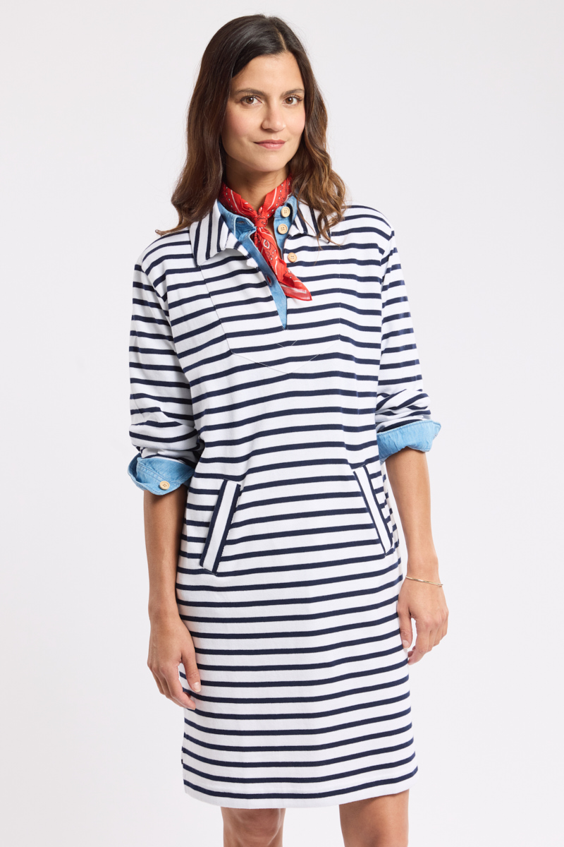 Robe vareuse en coton rustique, ARMOR-LUX