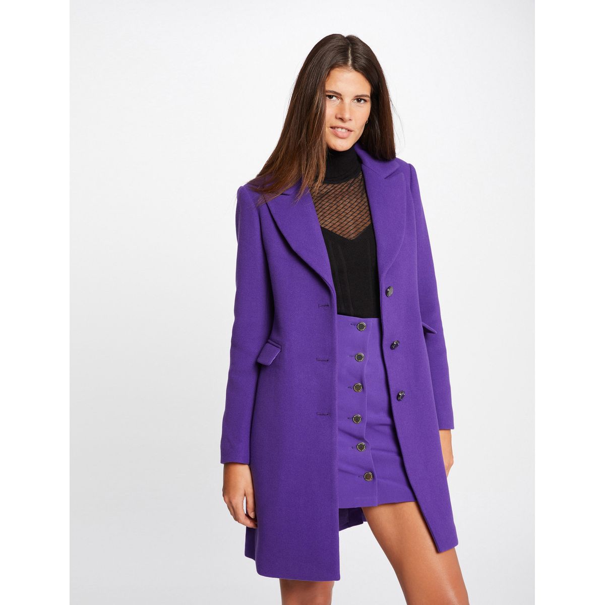 Mode Manteaux Manteaux en laine Manteau en laine violet style d\u00e9contract\u00e9 Joop 