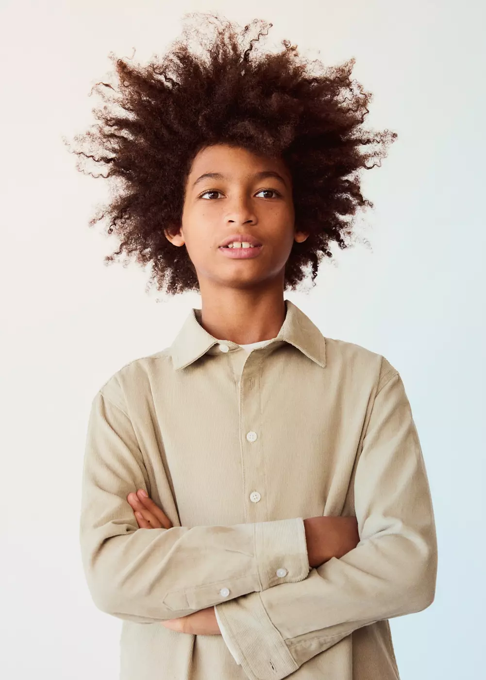 Chemise 100 % coton en velours côtelé, MANGO KIDS