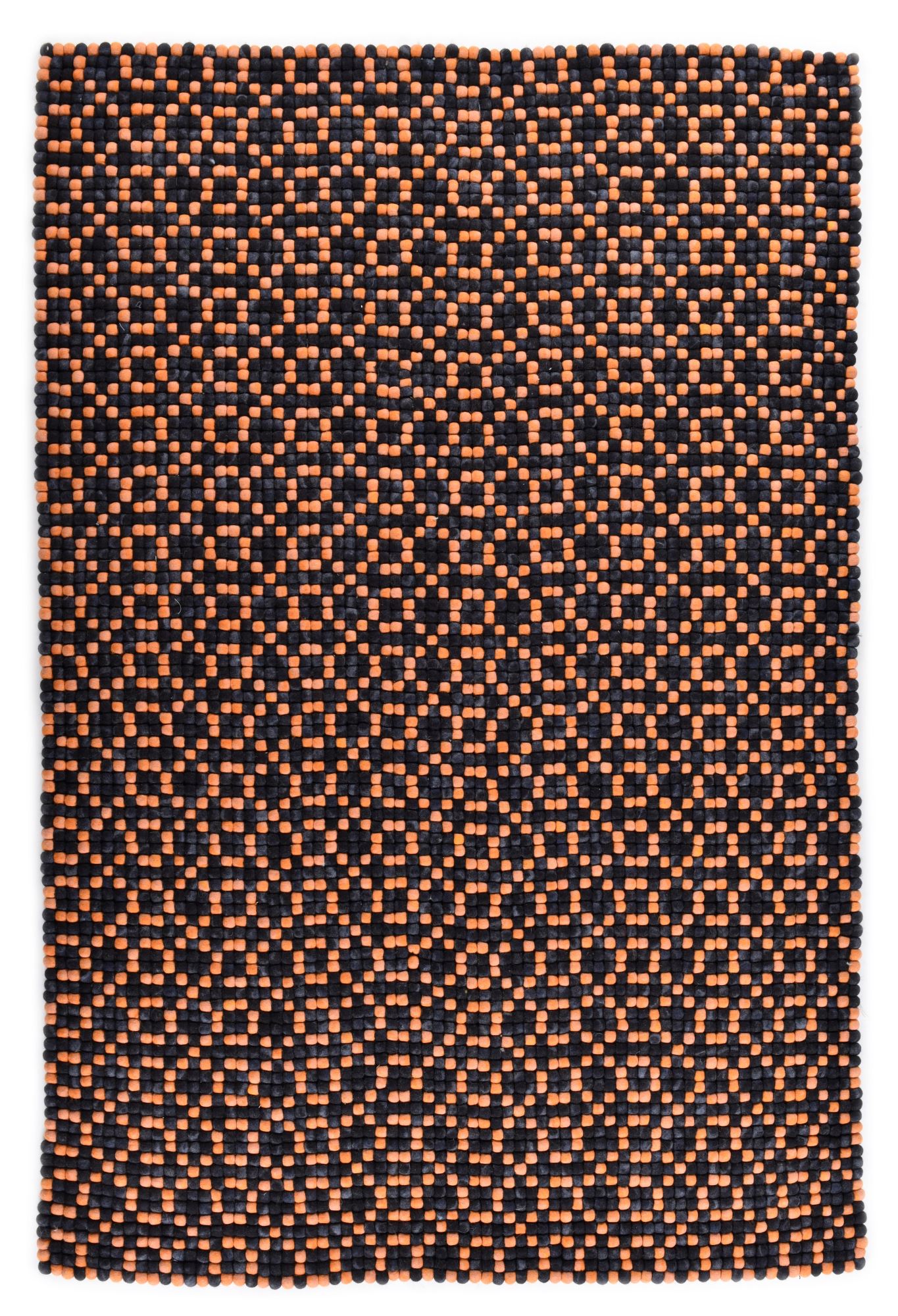Tapis salon Pixel laine feutrée balles rondes, THEKO