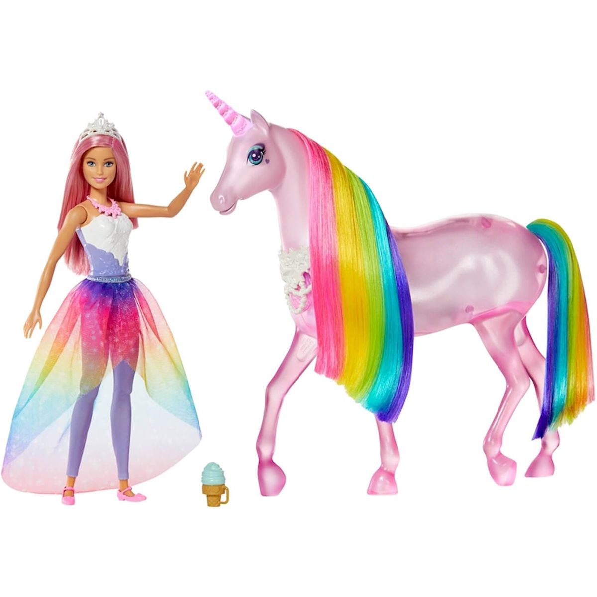 Poupée Barbie Dreamtopia : Princesse et licorne lumières magiques  MATTEL image 0