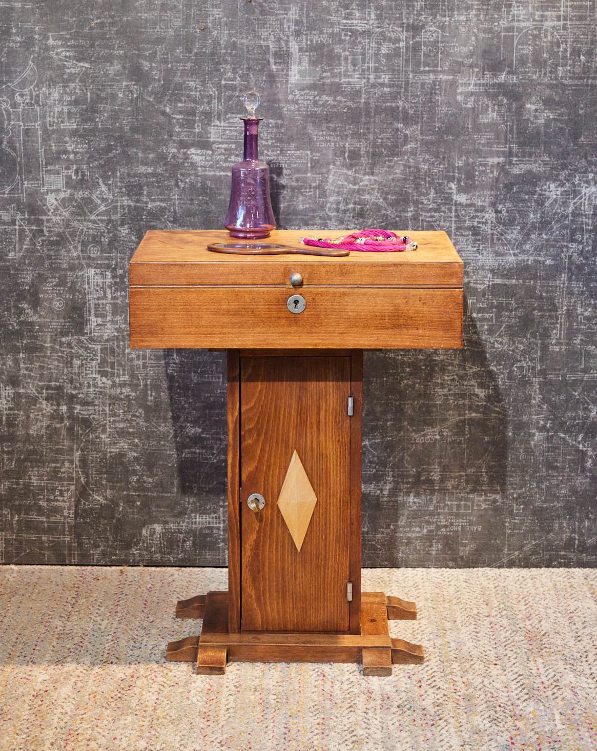 Coiffeuse Art déco en bois Louise N°348 - Bon état, DEBONGOUT