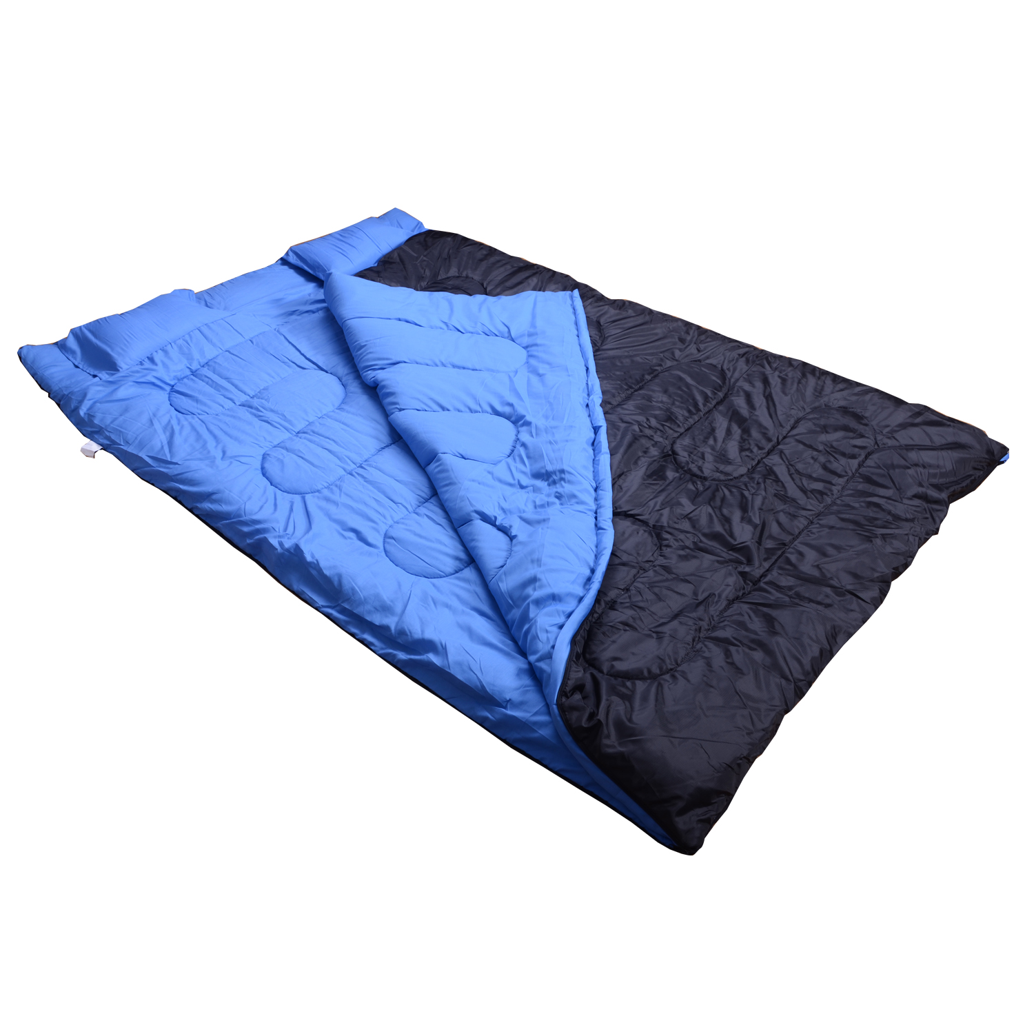 Sac de couchage double avec 2 oreillers noir noir Homcom La Redoute