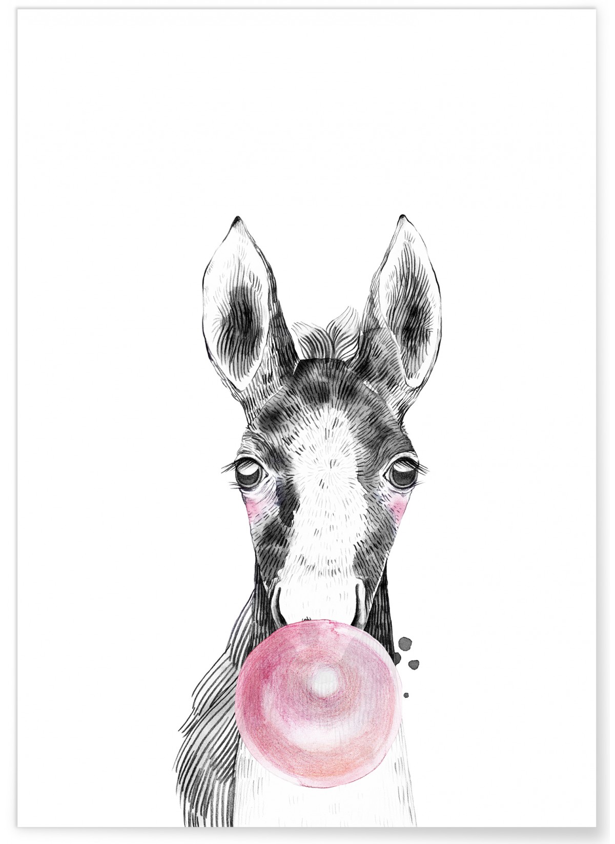 Affiche Bulle de Cheval Rose, L'AFFICHERIE