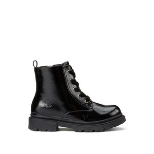 Kids Patent Ankle Boots with Zip Fastening and Laces LA REDOUTE COLLECTIONS image