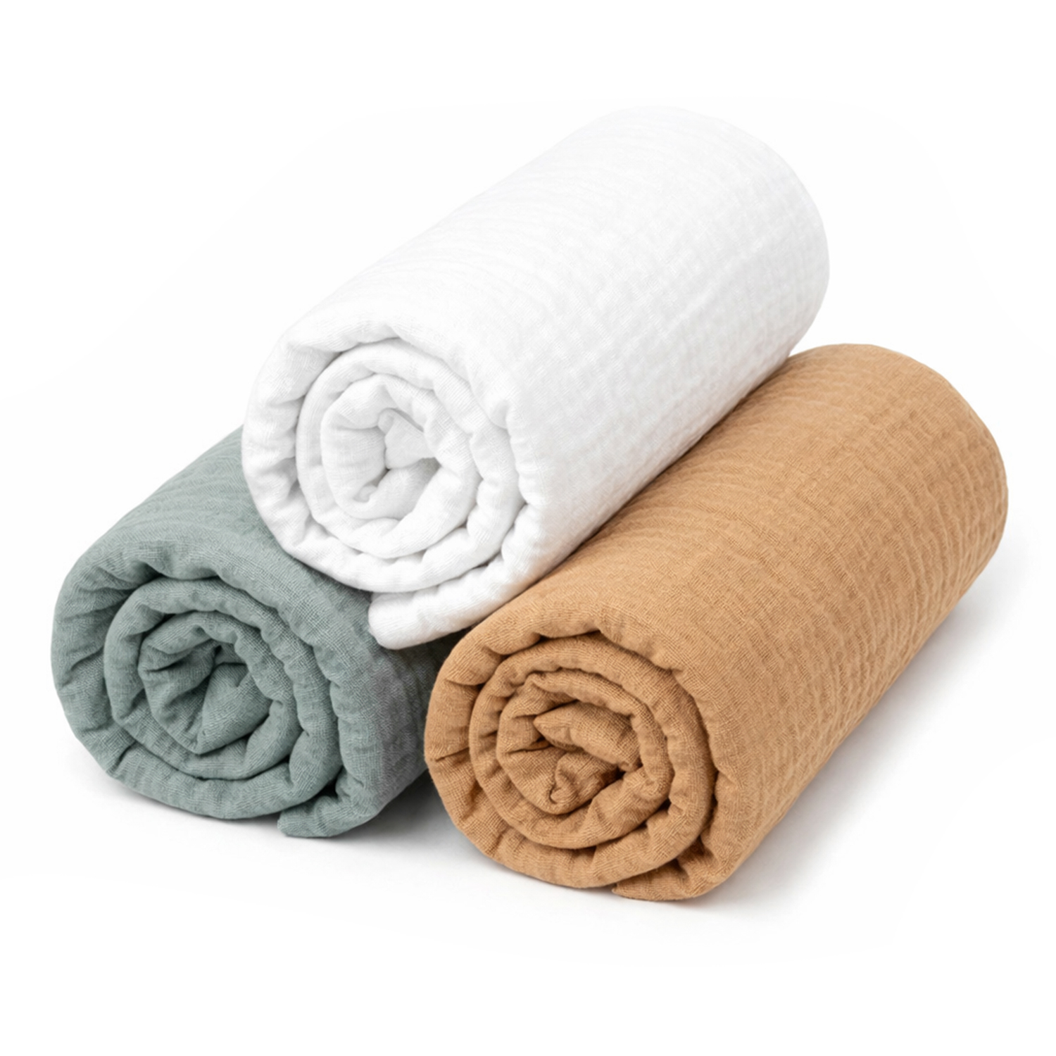 Lot de 3 Draps housses couffin en gaze de coton JEANNE, SEVIRA KIDS