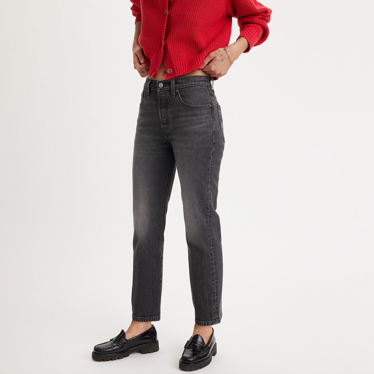 Jean noir taille haute La Redoute