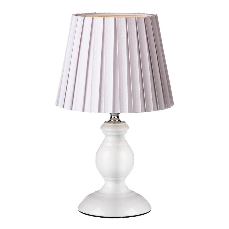 Lampe blanche en métal 28 cm blanc Jolipa | La Redoute