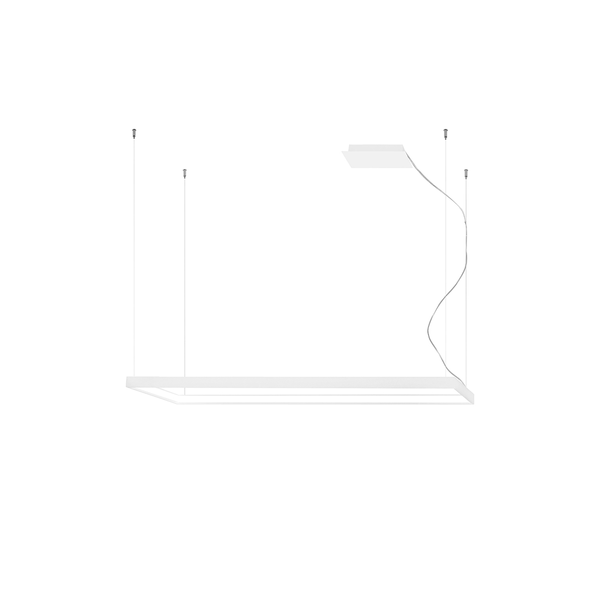 Lustre Aluminium Blanc LED 1 Tuula, EDEN