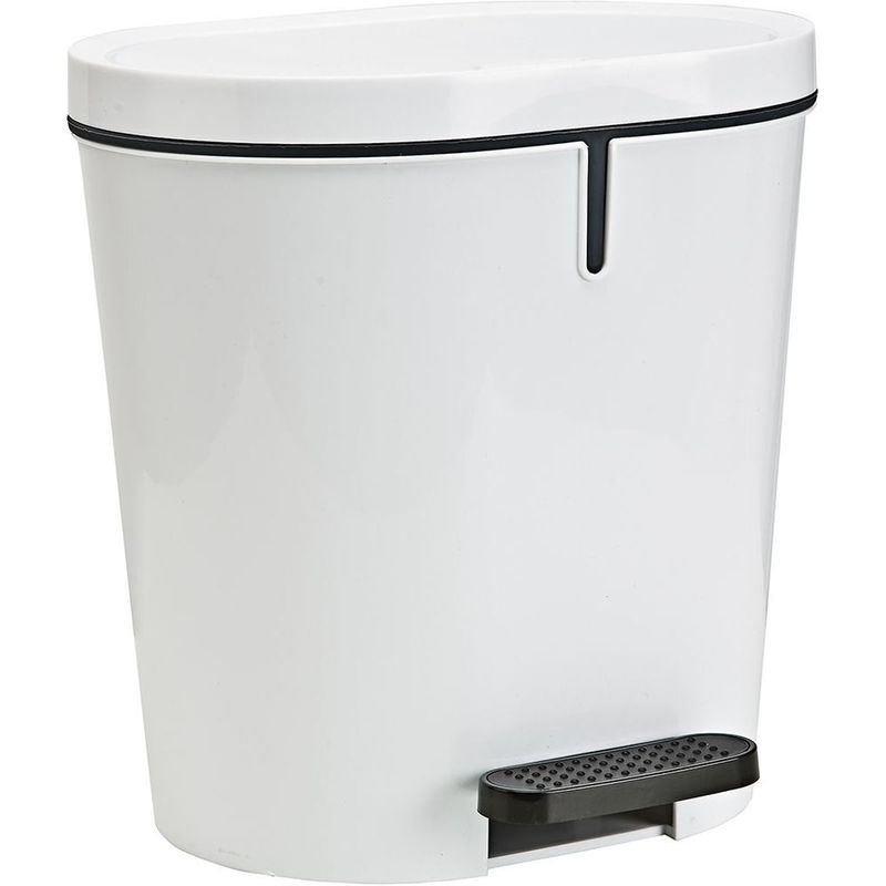 Poubelle à Pédale Zeller 16,8x16,8x26cm - Design Métal Marbre - 3 Litres - Pratique Et élégante
