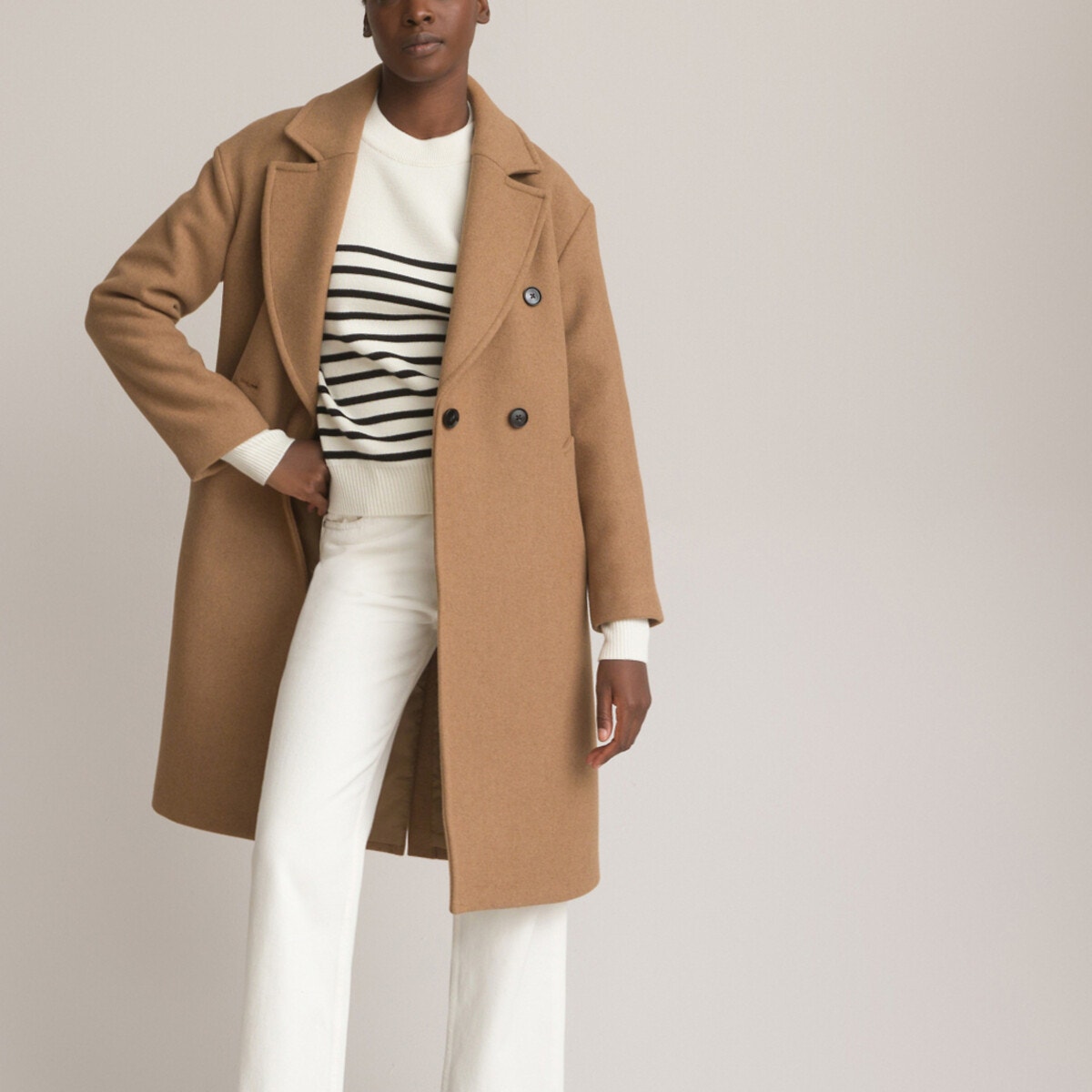 Manteau laine camel femme La Redoute