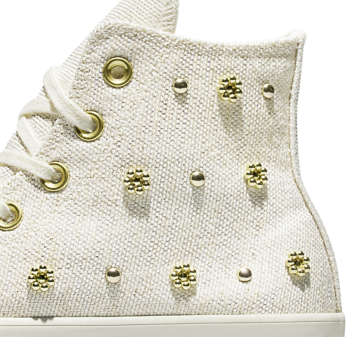 Converse Zapatillas CHUCK TAYLOR ALL STAR LIFT HI SHINY HEATHERED CANVAS STUDS — photo 5