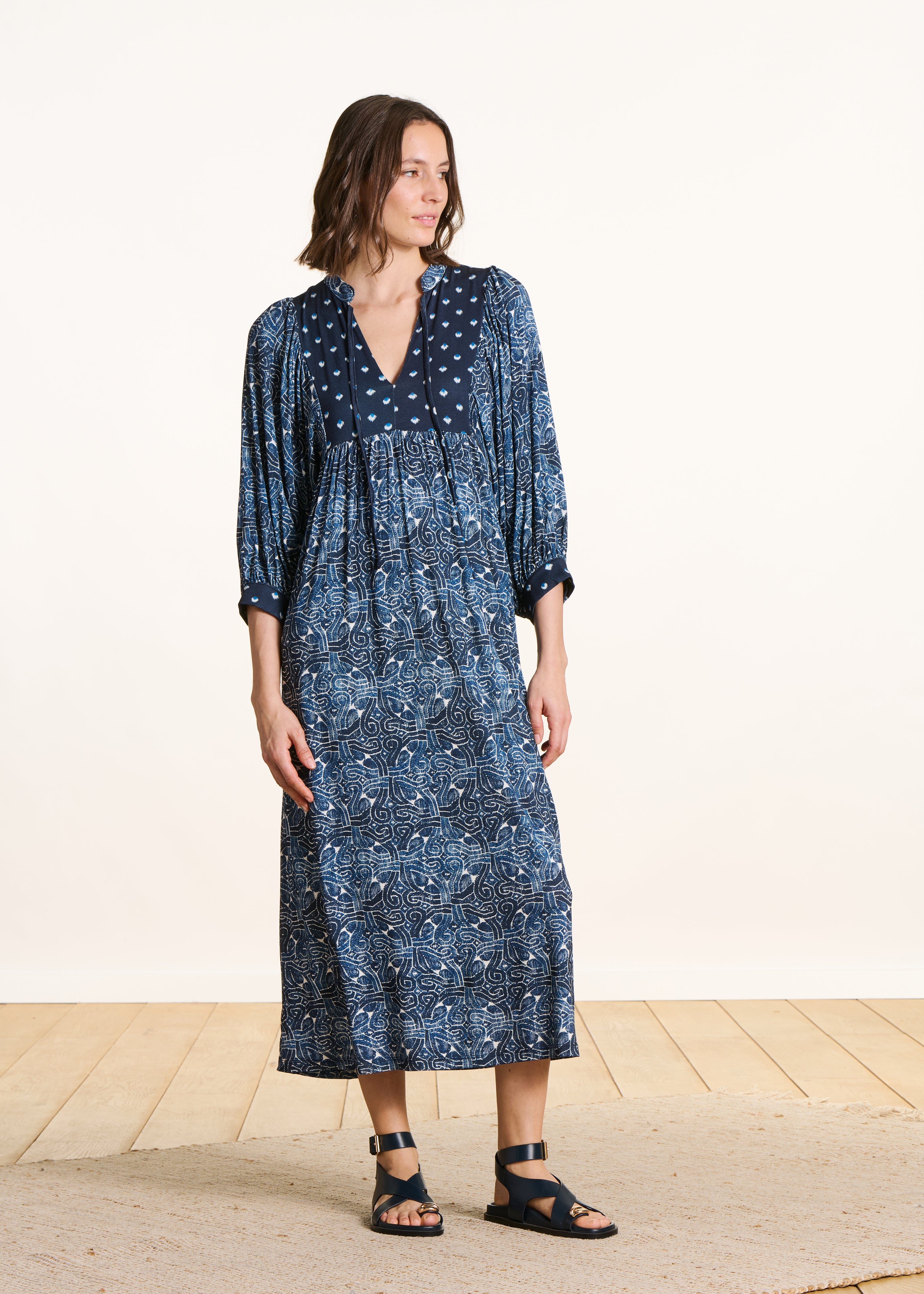 Robe longue ample à imprimés, LA FEE MARABOUTEE