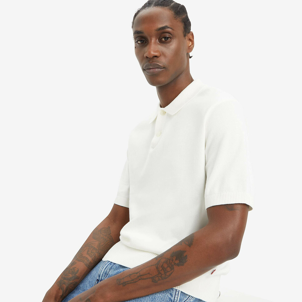 Polo in tricot met korte mouwen
