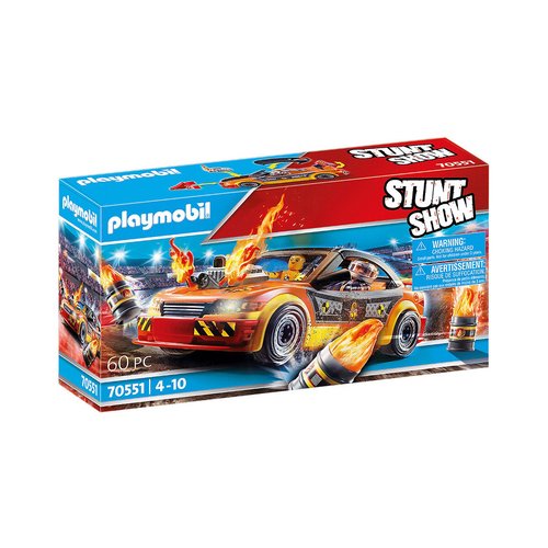 Stuntshow voiture crash test multicolore Playmobil