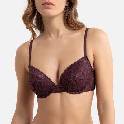 Padded Demi-Cup Bra in All-Over Lace LA REDOUTE COLLECTIONS