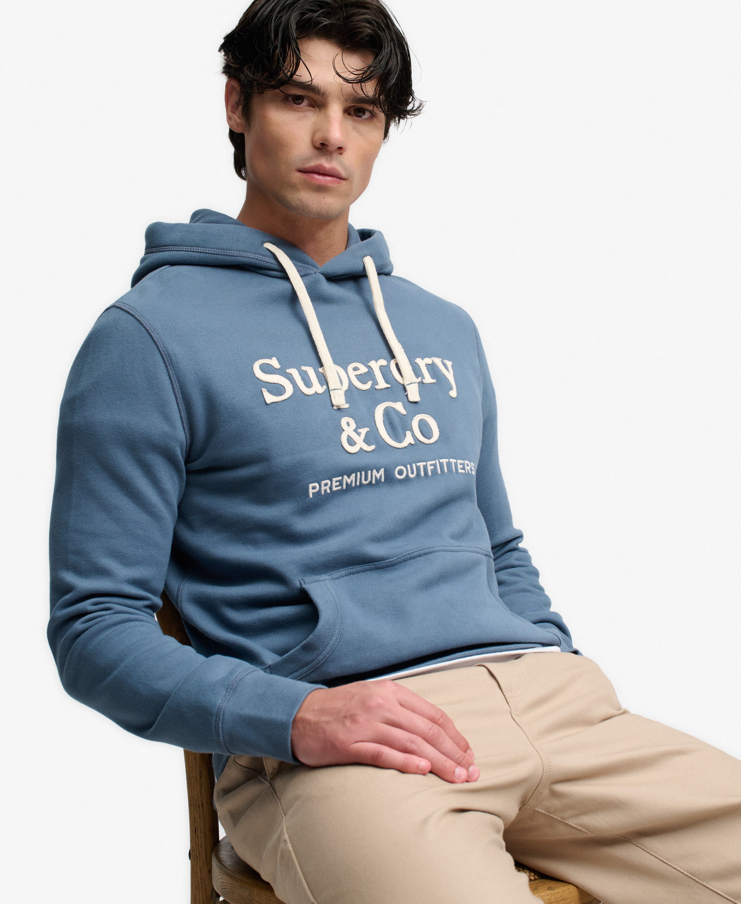 Sweat à capuche Company Logo coupe décontractée, SUPERDRY