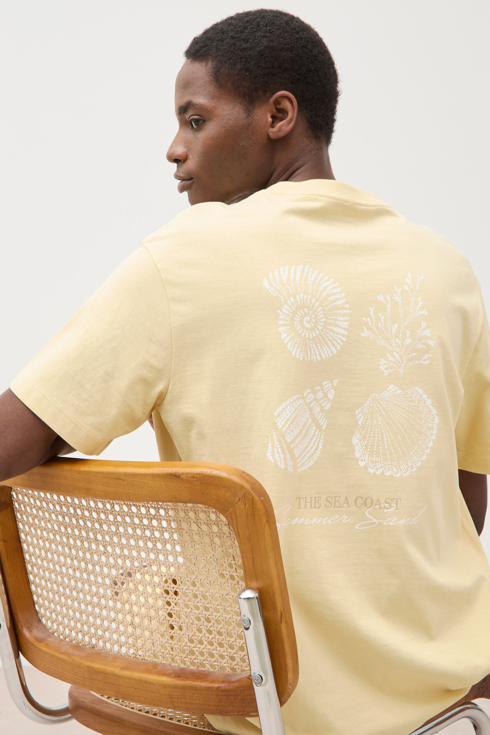 T-shirt en coton manches courtes, BONOBO