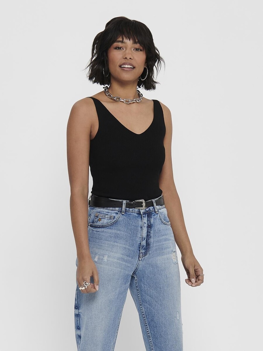 Sleeveless V-Neck Jumper, JDY