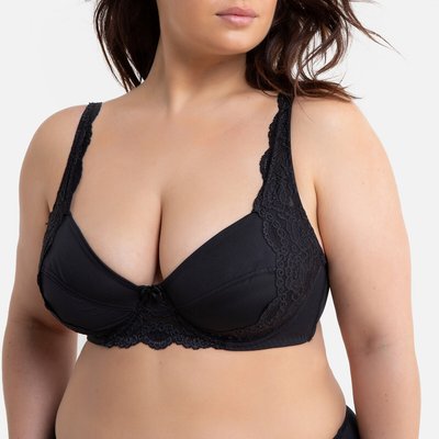 Full Cup Bra with Lace Details LA REDOUTE COLLECTIONS PLUS