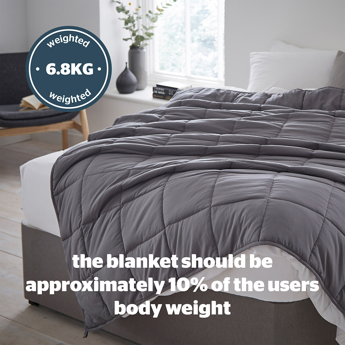 Weighted blanket 6.8kg , grey, Silentnight | La Redoute