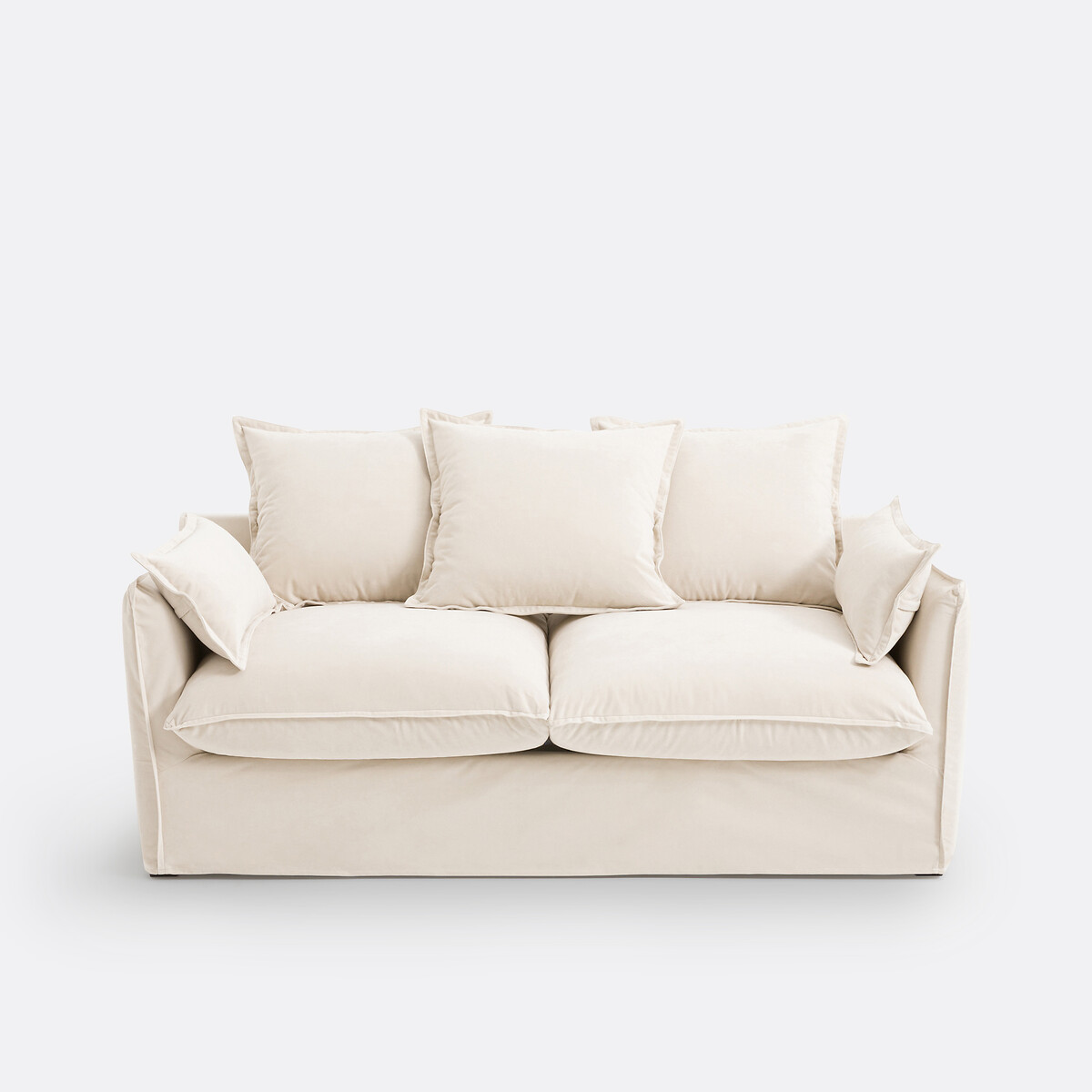 LA REDOUTE INTERIEURS Slaapbank H14 cm, fluweel, Odna