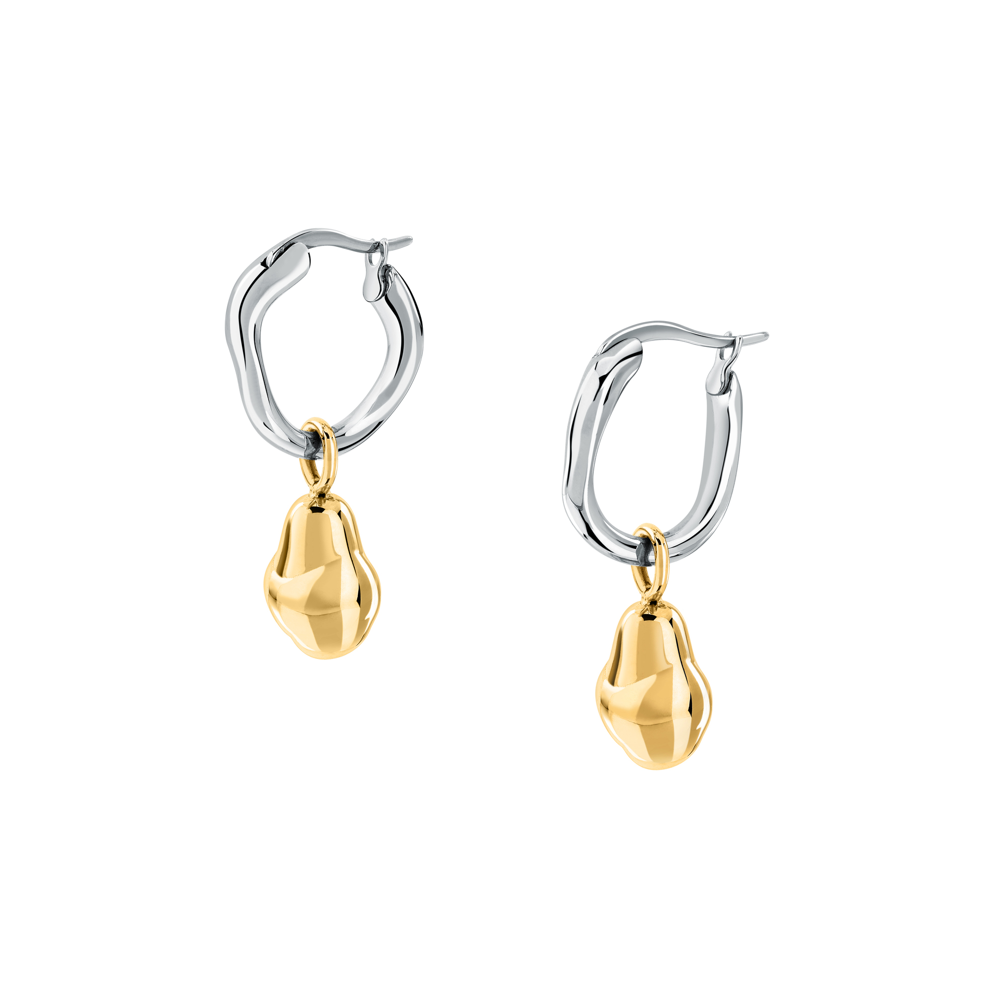 Boucles D'Oreilles en acier, cristaux, T-DESIGN, TRUSSARDI