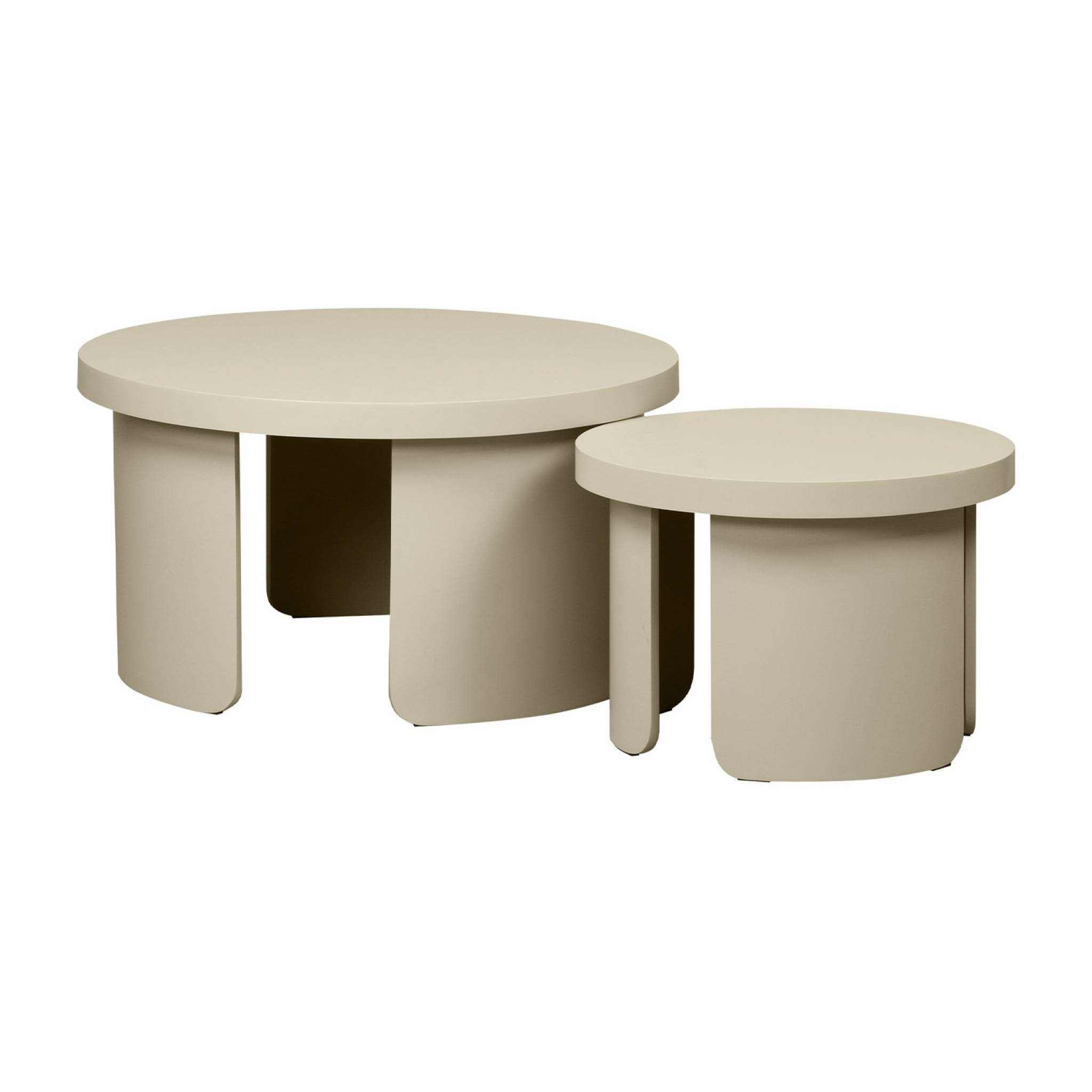 Set de 2 tables basses gigognes rondes   LUMA, SWEEEK