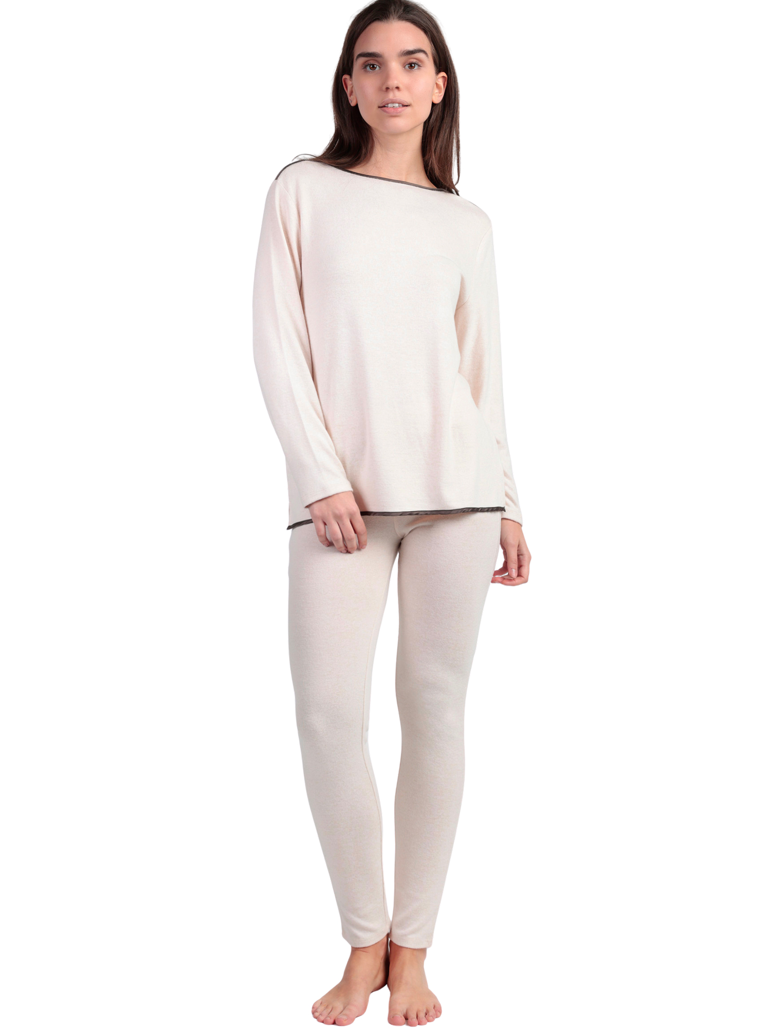 Pyjama legging top manches longues col rond Elegant At Home, ADMAS