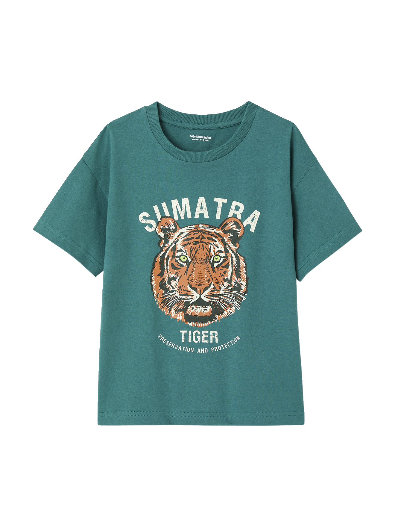 T-shirt motif tigre, VERTBAUDET