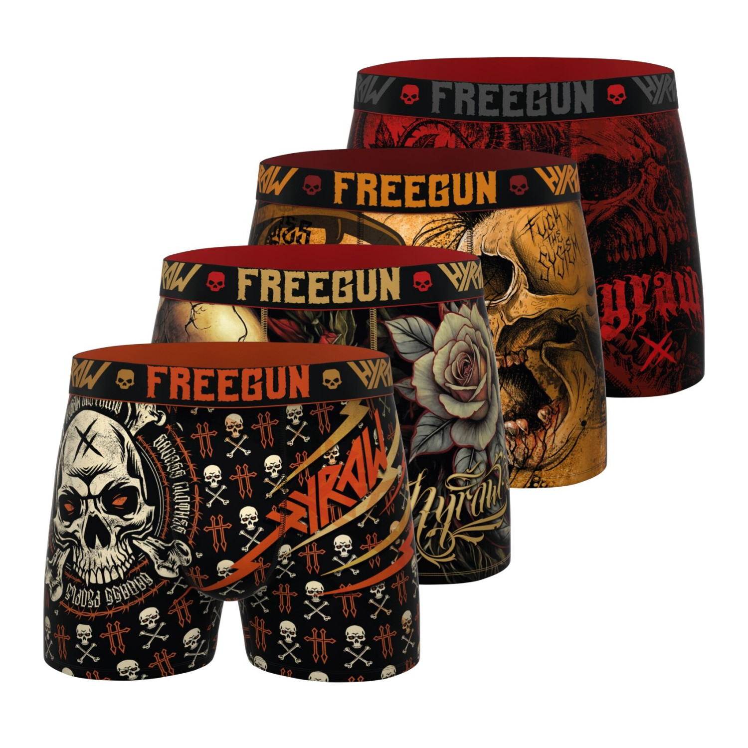 Lot De 4 Boxers Hyraw Microfibre, FREEGUN