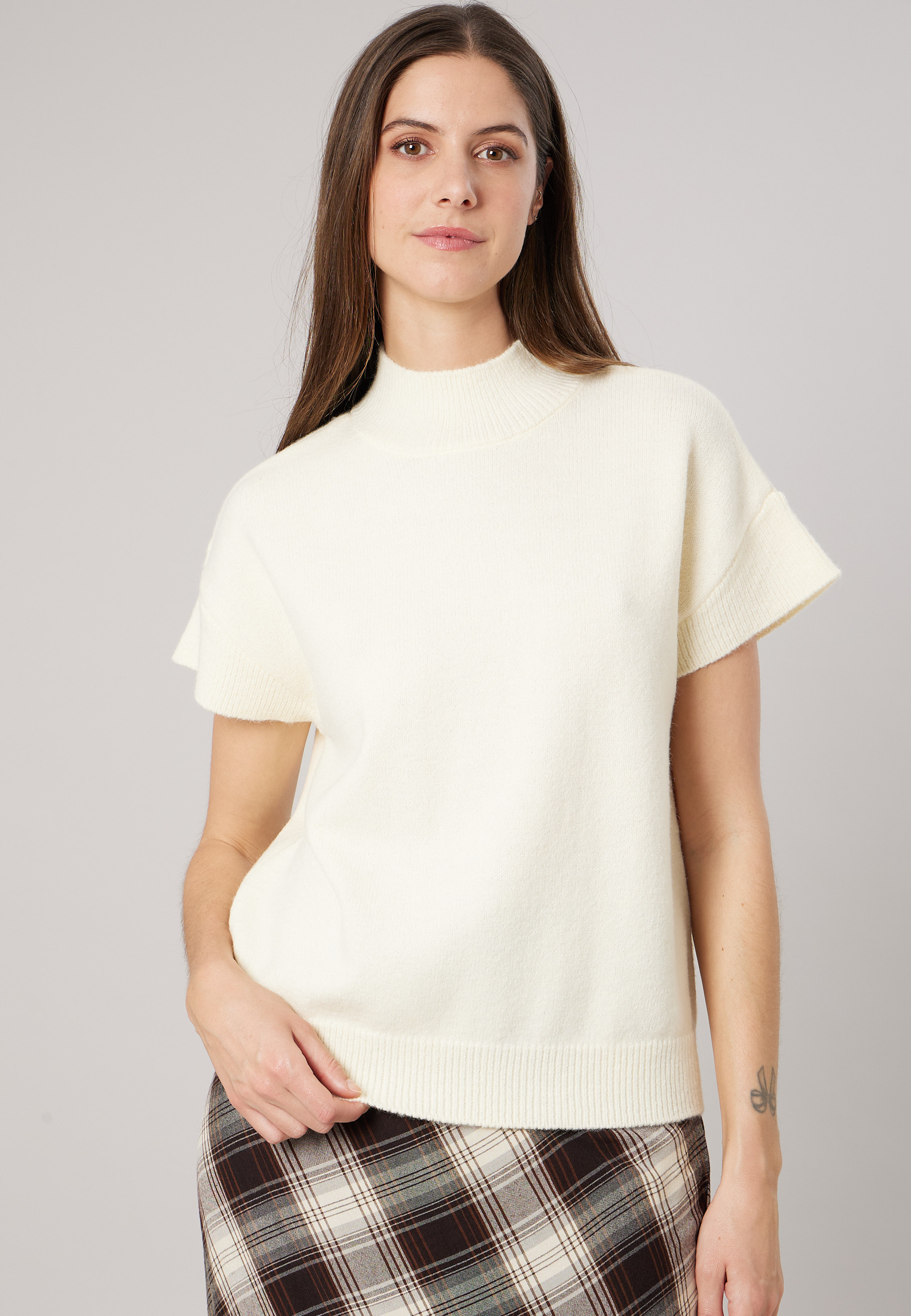 Pull femme col montant maille douce ADELINE, DEELUXE