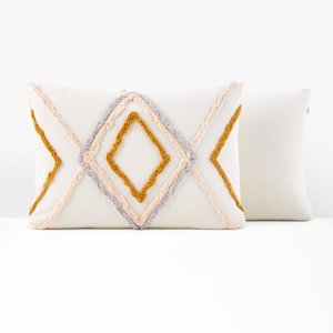 Cotama Geometric Tufted 100% Cotton Pillowcase LA REDOUTE INTERIEURS image