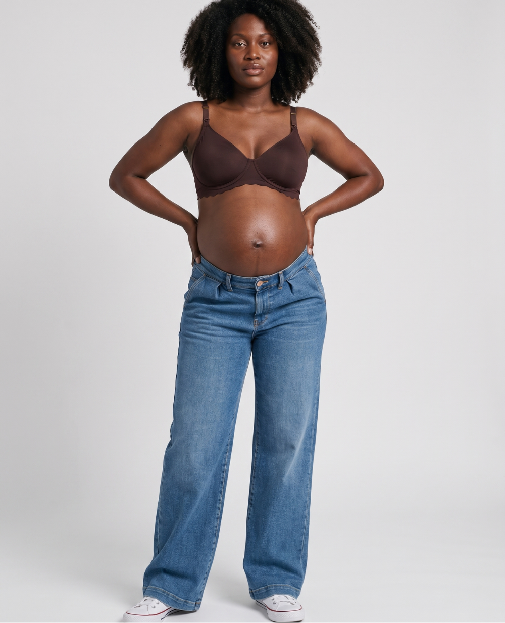 Jean de grossesse wide leg Kelly mid, CACHE COEUR