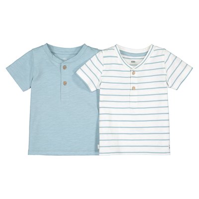 Pack of 2 T-Shirts in Organic Cotton, 1 Month-4 Years LA REDOUTE COLLECTIONS