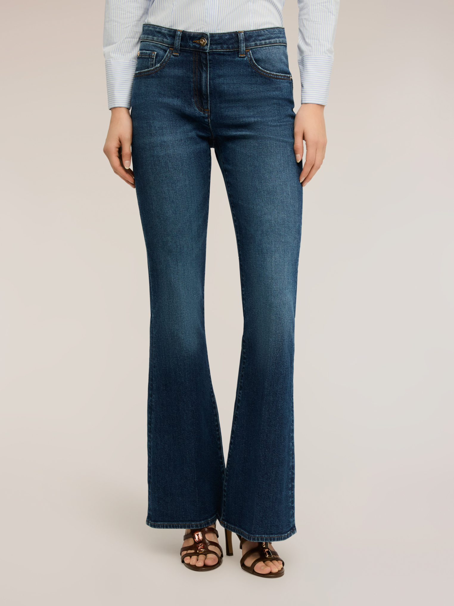 Jean flare push-up taille haute, MOTIVI